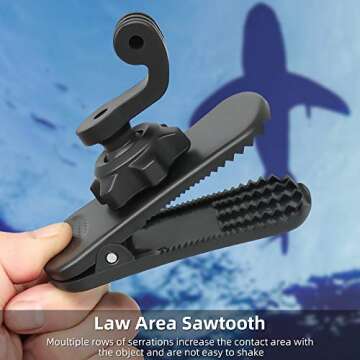 SUREWO 360° Rotation Backpack Strap Mount Quick Clip Mount Compatible with GoPro Hero 13,12,11,10,9,8,7,6,5,4,Fusion,DJI Osmo Action 5 pro/4/3/2,AKASO,Campark,Crosstour Action Cameras