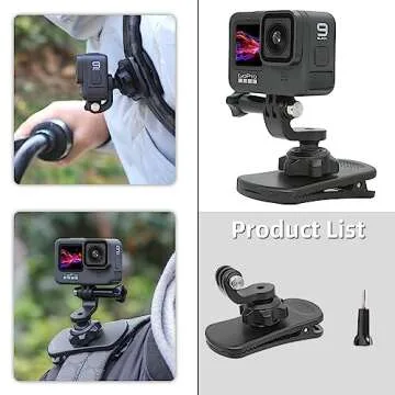 SUREWO 360° Backpack Clip for GoPro & DJI Osmo Cameras