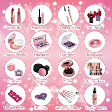 Washable Makeup Kit for Kids - Safe Play Toys