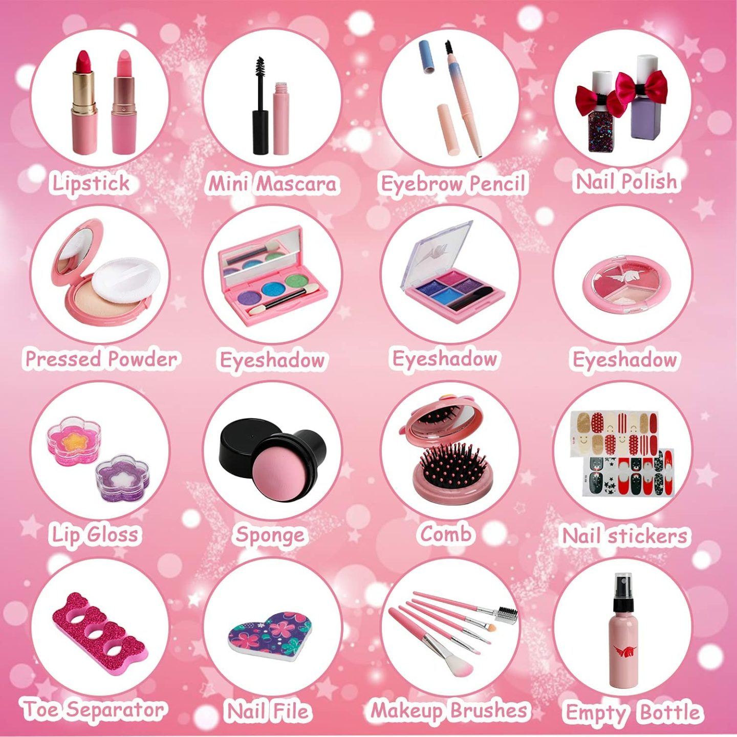 Washable Makeup Kit for Kids - Safe Play Toys