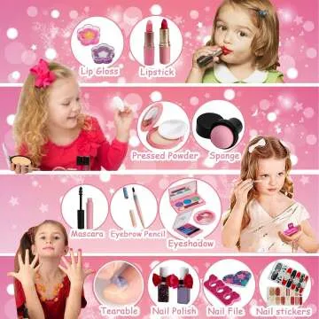 Washable Makeup Kit for Kids - Safe Play Toys