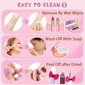 Washable Makeup Kit for Kids - Safe Play Toys