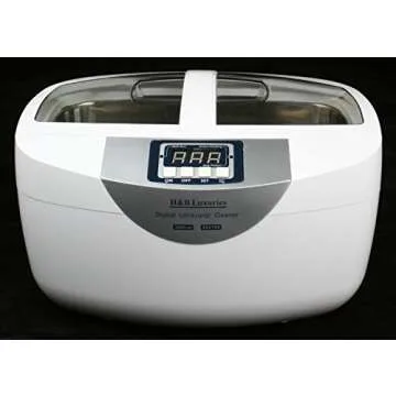 Industrial Grade Ultrasonic Cleaner 160 Watts 2.5 Liters with Heater for Gun Parts Carb Jewelry Dent...