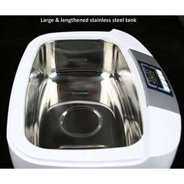 Industrial Grade Ultrasonic Cleaner 160 Watts 2.5 Liters with Heater for Gun Parts Carb Jewelry Dental