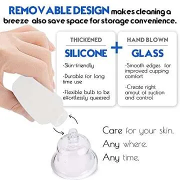 4 PCS Glass Facial Cupping Set | Silicone Vacuum Suction | Cupping Massage Therapy | A Kit For Anti ...