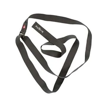 Manduka Align Yoga Strap - Lightweight Cotton, Secure, Slip Free Support, Thunder Grey, 1.75 Inch Wide, 8 Feet (244cm)