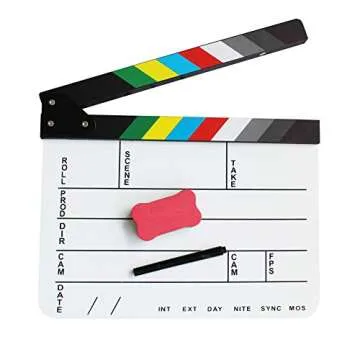 Coolbuy112 Acrylic Film Directors Clapboard for Filmmakers