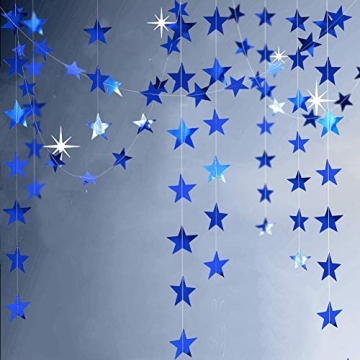 Decor365 Blue Star Garlands for Party Decor and Celebrations