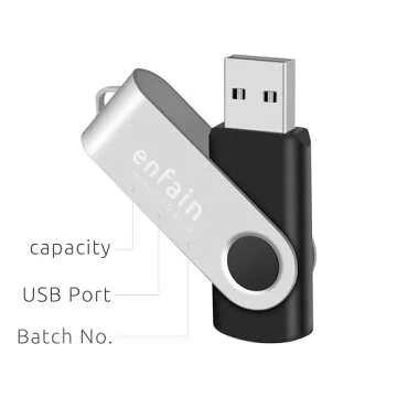 Enfain's Premium 10-Pack of 512MB USB Flash Drives in Black: Tiny Yet Powerful, Perfect for Efficiently Sharing and Transferring Small Document Files