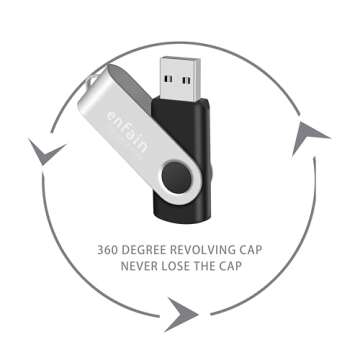 Enfain's Premium 10-Pack of 512MB USB Flash Drives in Black: Tiny Yet Powerful, Perfect for Efficiently Sharing and Transferring Small Document Files