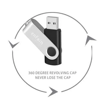 Enfain's Premium 10-Pack of 512MB USB Flash Drives in Black: Tiny Yet Powerful, Perfect for Efficiently Sharing and Transferring Small Document Files