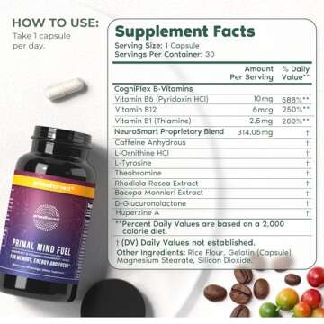 Brain Supplement by Primal Harvest | Primal Mind Fuel for Focus and Energy