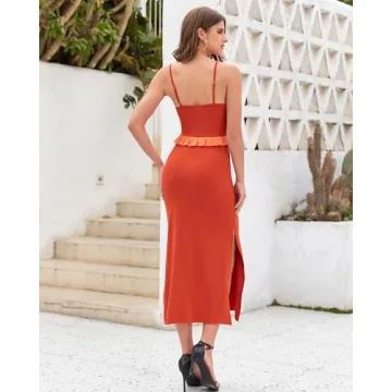 Trendy Jusfitsu Summer Midi Dress for Beach and Parties