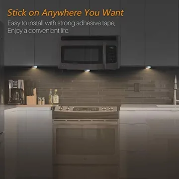 Battery Operated Warm White LED Puck Push Lights