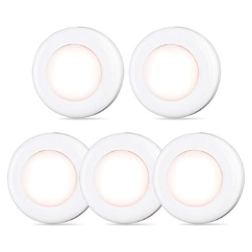 Battery Operated Warm White LED Puck Push Lights