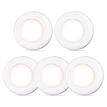 Battery Operated Warm White LED Puck Push Lights
