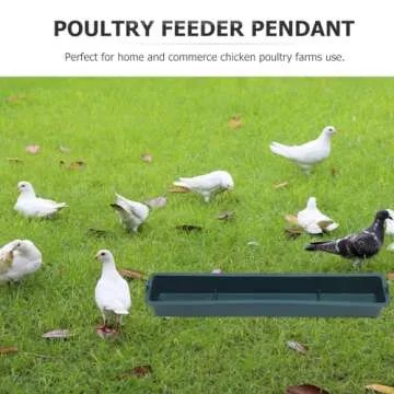 GANAZONO 3pcs No Mess Quail Feeder Removable Hanging Chicken Feeder Trough Water Trough for Pigeon Parrots Chicks Quail Duck Bird Poultry Animal
