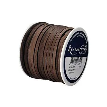 Silver Creek Leather Co Latigo Leather Lace for Crafts and Jewelry Making, 1/8" x 50', Dark Brown