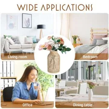 Chic DOITOOL Boho Glass Vase for Elegant Home Decor