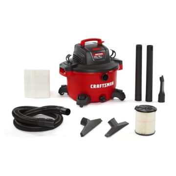 CRAFTSMAN 12 Gallon 6.0 HP Wet Dry Vacuum - Powerful Suction & Versatile Cleaning