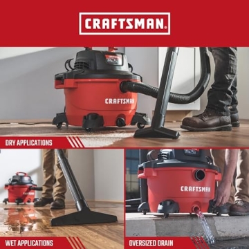 CRAFTSMAN 12 Gallon 6.0 HP Wet Dry Vacuum Powerful Suction