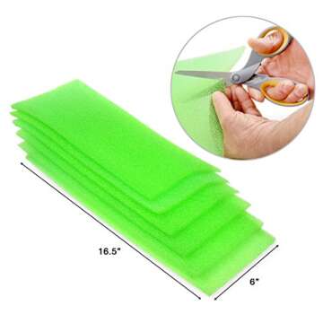 Dualplex® Fruit & Veggie Life Extender Liner for Fridge Refrigerator Drawers, 6 x 16.5 Inches (6 Pa...