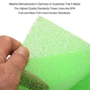 Dualplex® Fruit & Veggie Life Extender Liner for Fridge Refrigerator Drawers, 6 x 16.5 Inches (6 Pack) – Extends The Life of Your Produce & Prevents Spoilage