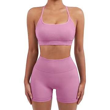 Stylish SUUKSESS Women Workout Set with Seamless Design