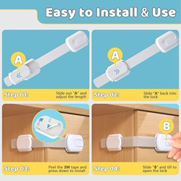 Child Safety Latches for Home - Easy Installation and Durable