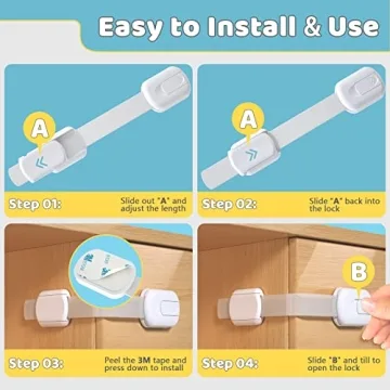 Child Safety Latches for Home - Easy Installation and Durable