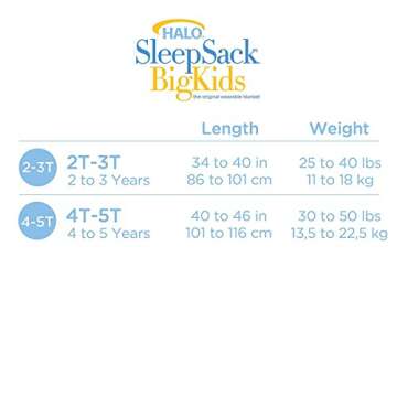 HALO Big Kids Sleepsack Lightweight Wearable Blanket