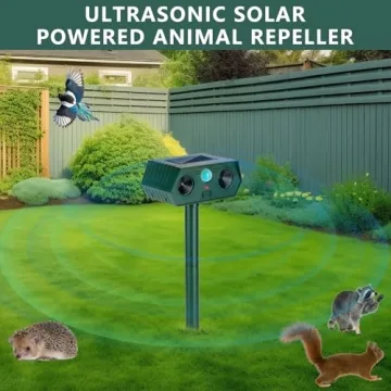 2025 Ultrasonic Animal Repellent Solar Powered Outdoor Device