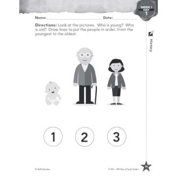 Fun Social Studies Workbook for Kindergarteners - 180 Days