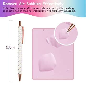 TECKWRAP Air Release Weeding Tool Pin Pen Vinyl Installation Weeding Tool for Vinyl DIY Craft Project (Gold Purple)