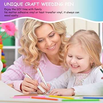 TECKWRAP Air Release Weeding Tool Pin Pen Vinyl Installation Weeding Tool for Vinyl DIY Craft Project (Gold Purple)