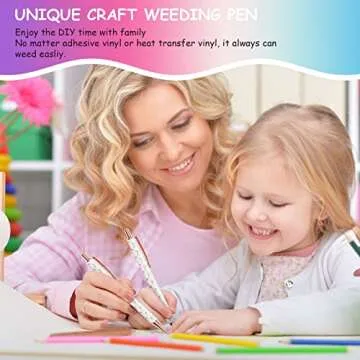 TECKWRAP Air Release Weeding Tool Pin Pen Vinyl Installation Weeding Tool for Vinyl DIY Craft Project (Gold Purple)