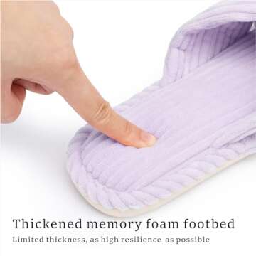 Chantomoo Slippers for Women Memory Foam House Womens Slipper Slides Home Bedroom Bathroom Spa Open ...