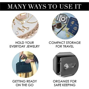 Travel Jewelry Case in Genuine Leather for Women