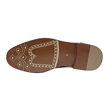 Bruno HOMME MODA ITALY PRINCE Men's Classic Modern Oxford Wingtip Lace Dress Shoes,PRINCE-3-BROWN,11 D(M) US