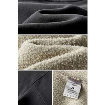 Hatant Sweatshirt for Women Acid Wash Athletic Hoodies Heritage Fleece V-neck Long Sleeve Hoodie Y2K Crop Pullover Women Sweatshirt Cotton Fleece Lined Hoodies Workout Pullover Shirt Black-S