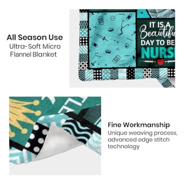 Soft Warm Nurse Throw Blanket for Healthcare Heroes