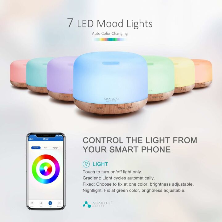 Smart Wi-Fi Essential Oil Diffuser with Alexa Control
