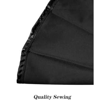 Kepblom Women's Metallic Mini Skirt : Sexy Shiny Pleated Skirts for Festival Costumes, Rave Party,Black,S