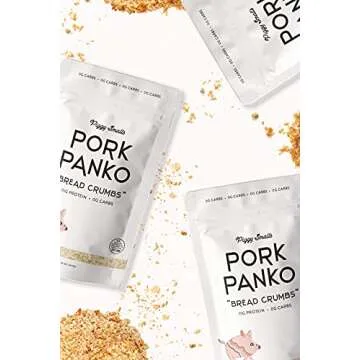 Pork Panko Keto Bread Crumbs, High Protein Healthy Keto Pork Rind Crumbs, Crushed Gluten Free Rinds with Zero Sugar or Carbs, Paleo Friendly Food – No Carb Healthy Breadcrumbs, 14oz