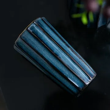 Mowtanco Blue Ceramic Vases - Set of 3