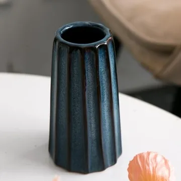 Mowtanco Blue Ceramic Vases - Set of 3