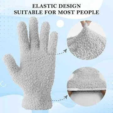 Evridwear Microfiber Gloves for Plant Dusting,Resuable Leaf Cleaning Glove for Houseplants,Blinds,Furniture and Small Objects