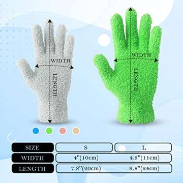 Evridwear Microfiber Gloves for Plant Dusting,Resuable Leaf Cleaning Glove for Houseplants,Blinds,Furniture and Small Objects