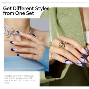 modelones Blue Gel Nail Polish, 15 ML Classic Azure Lapis Blue Color Gel Polish Soak off LED Elegant Blue Solid Nail Gel Polish Salon DIY Nail Art Manicure at Home Gift for Holiday