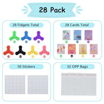 NUJOVI 28-Pack Delightful Valentine's Day Gifts for Kids with Fidget Toys - Specially for Valentines...